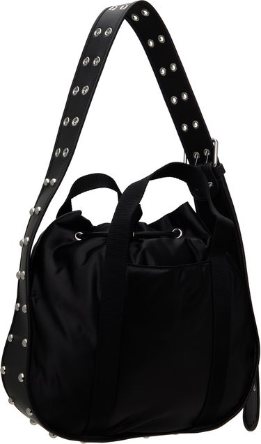 Дамска чанта We11done We11done Belted Punk Drawstring Bag Черно | WD-AB0-25-482-U-BK, 2