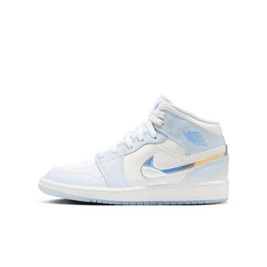 Кецове и обувки Jordan Air Jordan 1 Mid SE "Glitter Swoosh" GS Синьо | FQ9117-400, 0