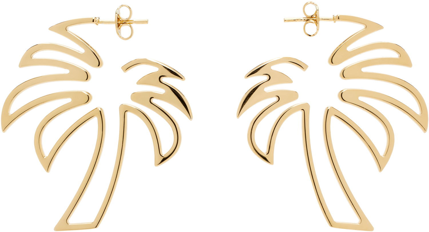 Обеци Palm Angels Palm Earrings Жълто | PWOD034F24MAT0017676, 0
