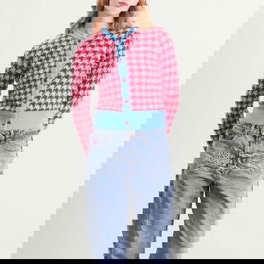 Пуловер BBC IceCream Houndstooth Knit Cardigan Розово | ICWW25307-PNK, 2