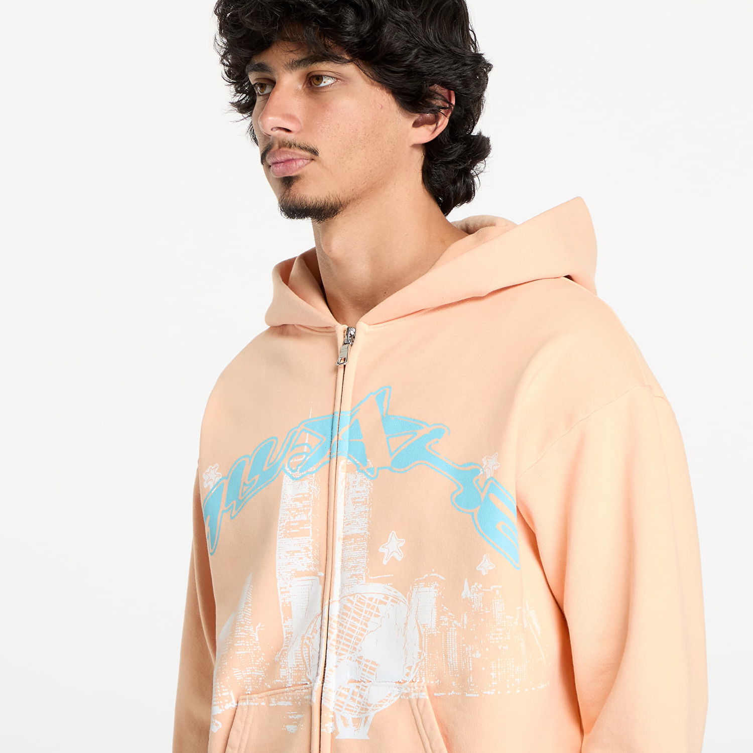 Суитчър Awake NY Skyline Zip Up Hoodie Peach S Бежово | AWK-SU24-HD121-PIN, 1
