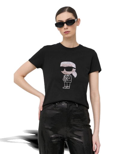 Тениска KARL LAGERFELD Ikonik 2.0 T-Shirt Черно | 230W1770