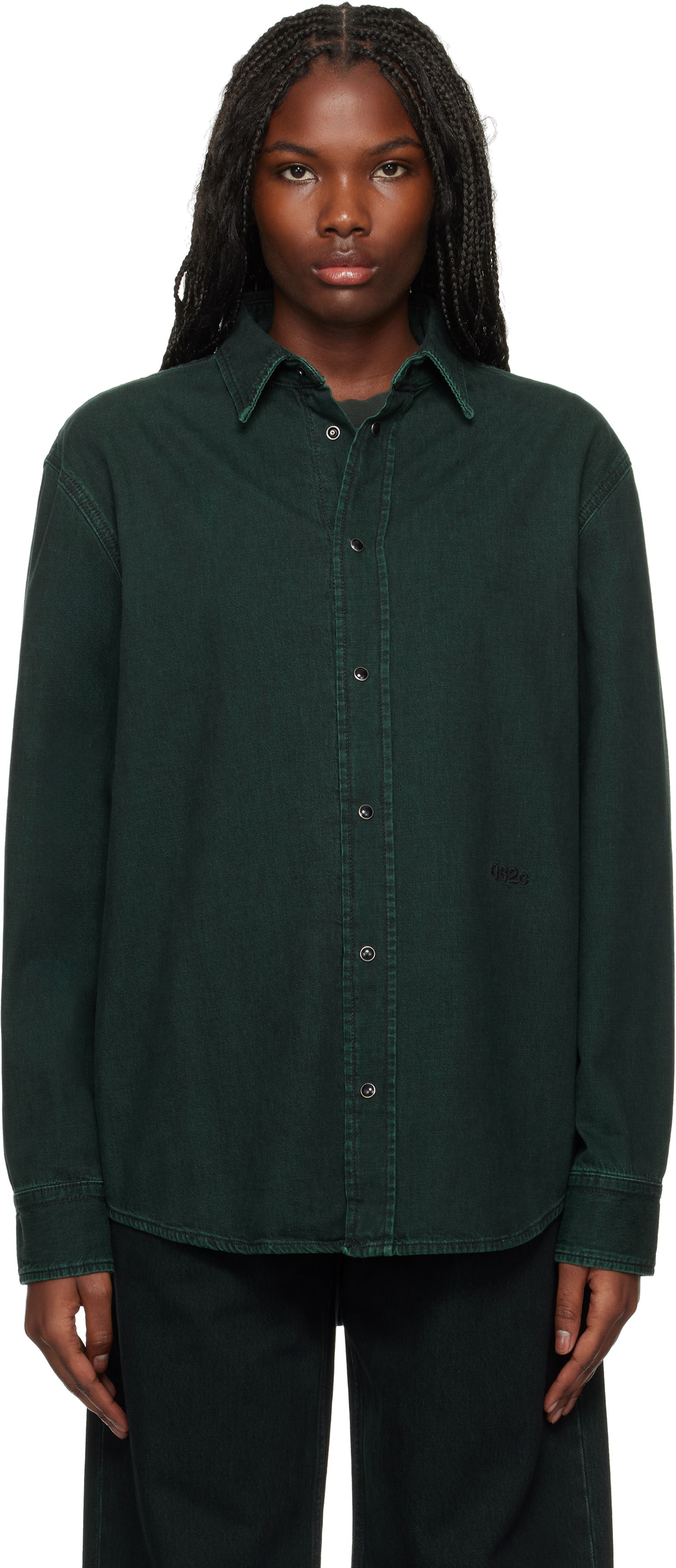 Риза 032C Denim Shirt Зелено | F24-URD-1341-450-W, 0
