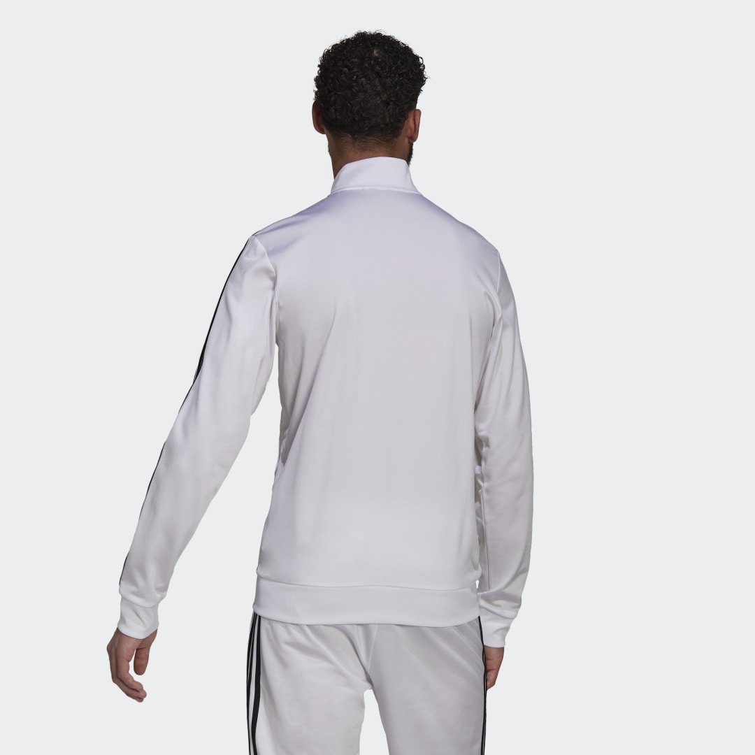 Яке adidas Originals Primegreen Essentials Warm-Up 3-Stripes Track Jacket Бяло | H46102, 1