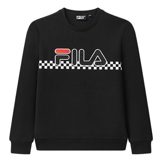 Суитчър FILA FILA Logo Checkered Sweatshirt Черно | F61M048208F-NV