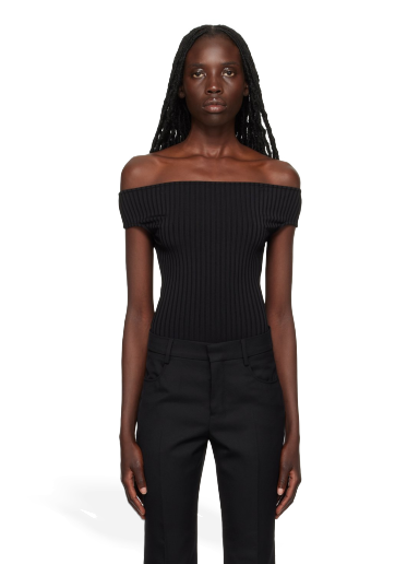 боди AMI Shoulder Bodysuit Черно | FTP603.JE0009