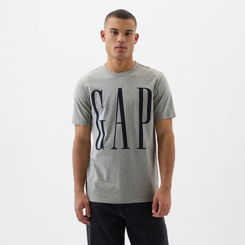 Тениска GAP Logo Tee Heather Grey Сиво | 866774-02