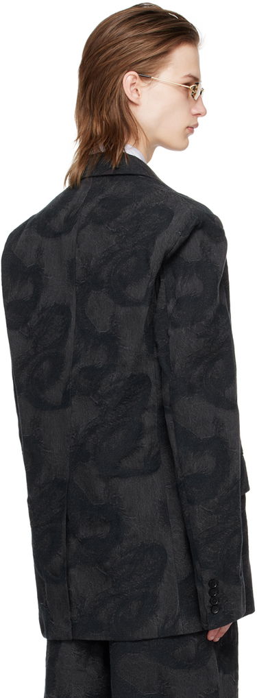Яке Feng Chen Wang Feng Chen Wang Dragon Denim Blazer Черно | FUS17JK12, 2