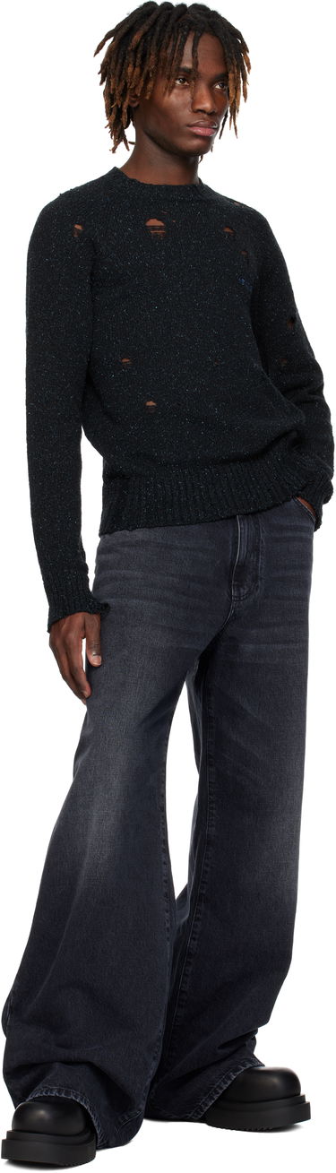 Пуловер We11done We11done Distressed Knit Sweater Черно | WD-KT0-25-623-U-NV, 3