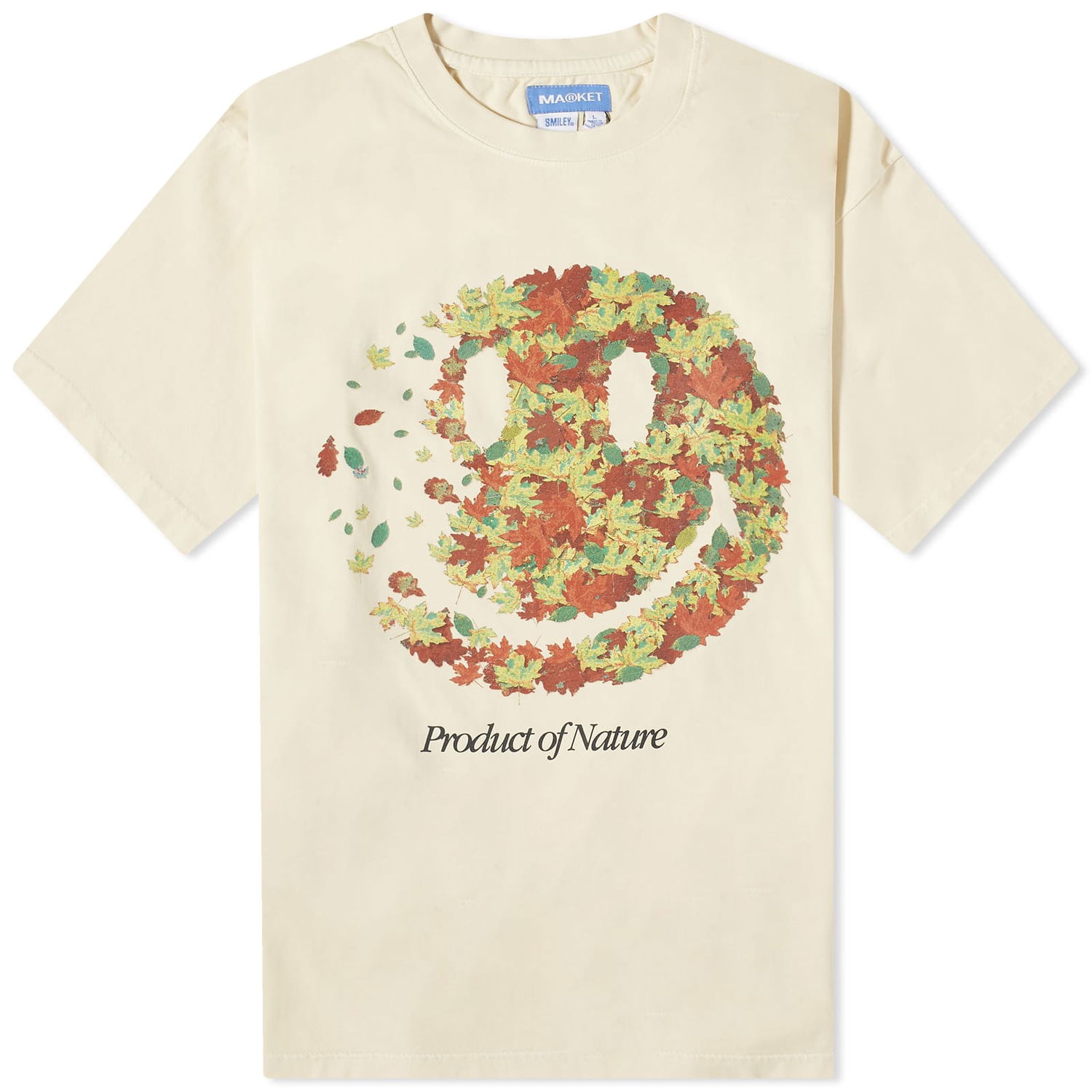 Тениска MARKET Smiley Product Of Nature T-Shirt Бежово | 399001550-NTR, 0