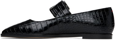 Pокля Aeyde Aeyde Sunny Crocodile Embossed Ballerina Flats Черно | A11-FL-GRZS15FL127-FW24-800-065, 2