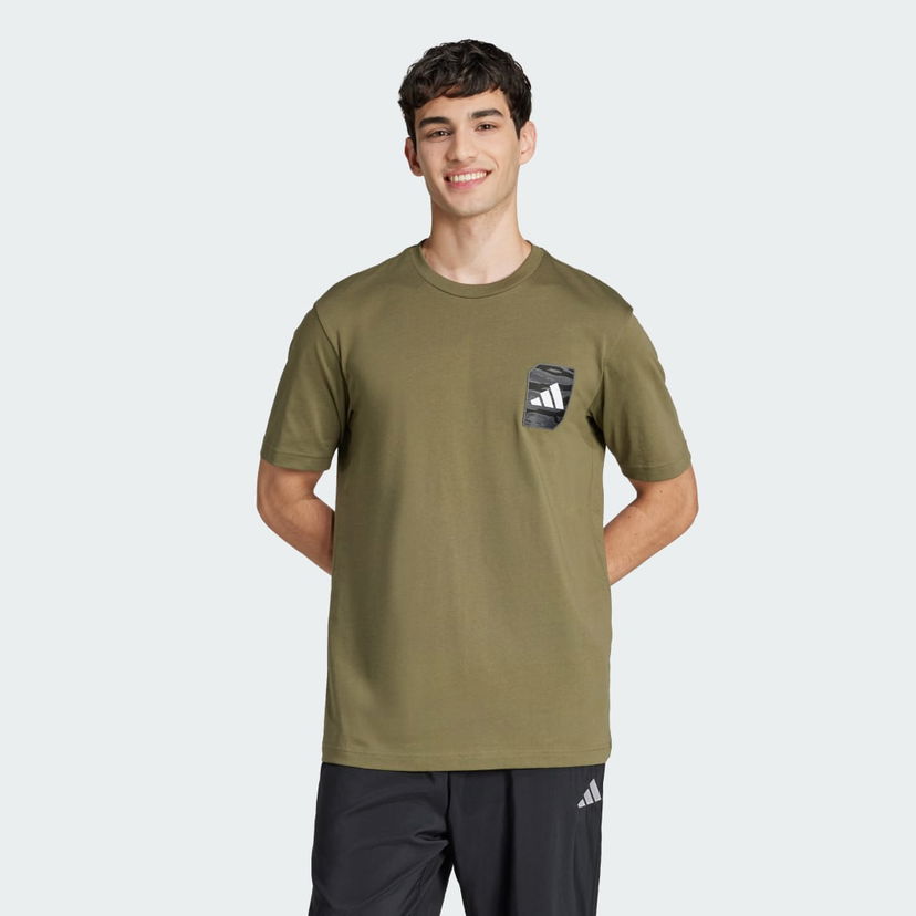 Тениска adidas Performance Camo Woven Graphic T-Shirt Зелено | JI6759