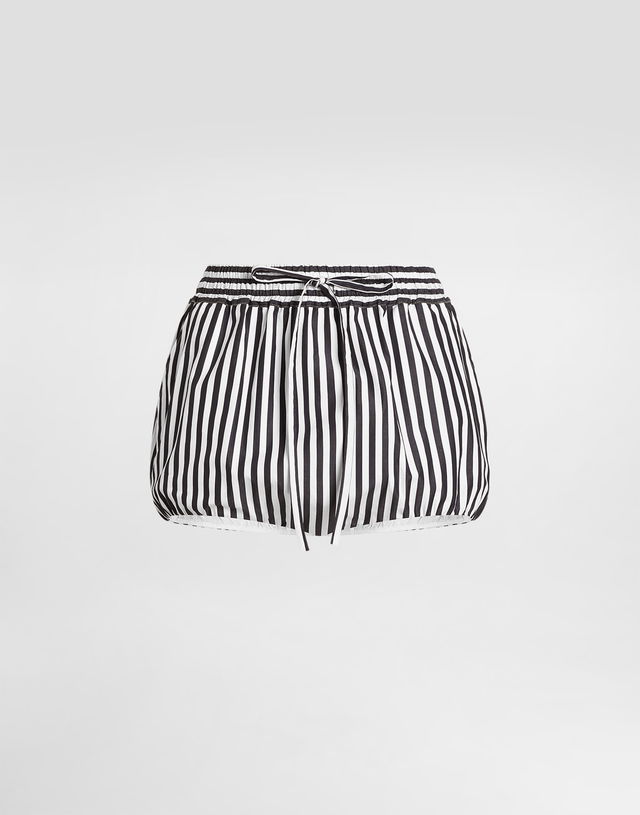 Striped Poplin Shorts