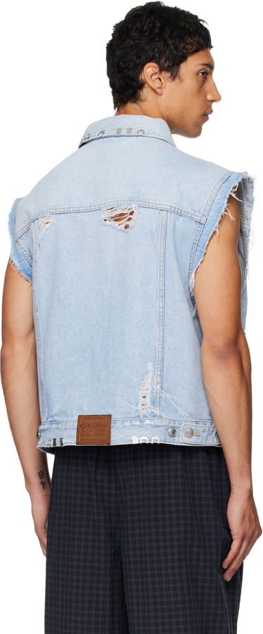 Жилетка Alexander Wang Alexander Wang Distressed Oversized Hardware Denim Vest Синьо | UDC3252816, 2