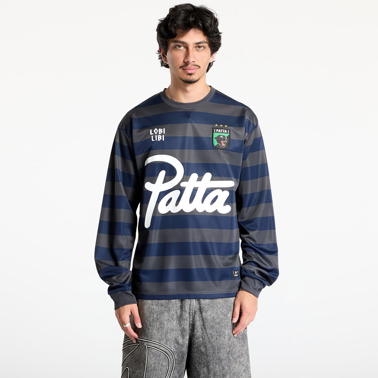 Фланелка Patta Patta Striped Longsleeve Football Jersey Тъмно синьо | POC-SS25-1050-298-0005-180, 0