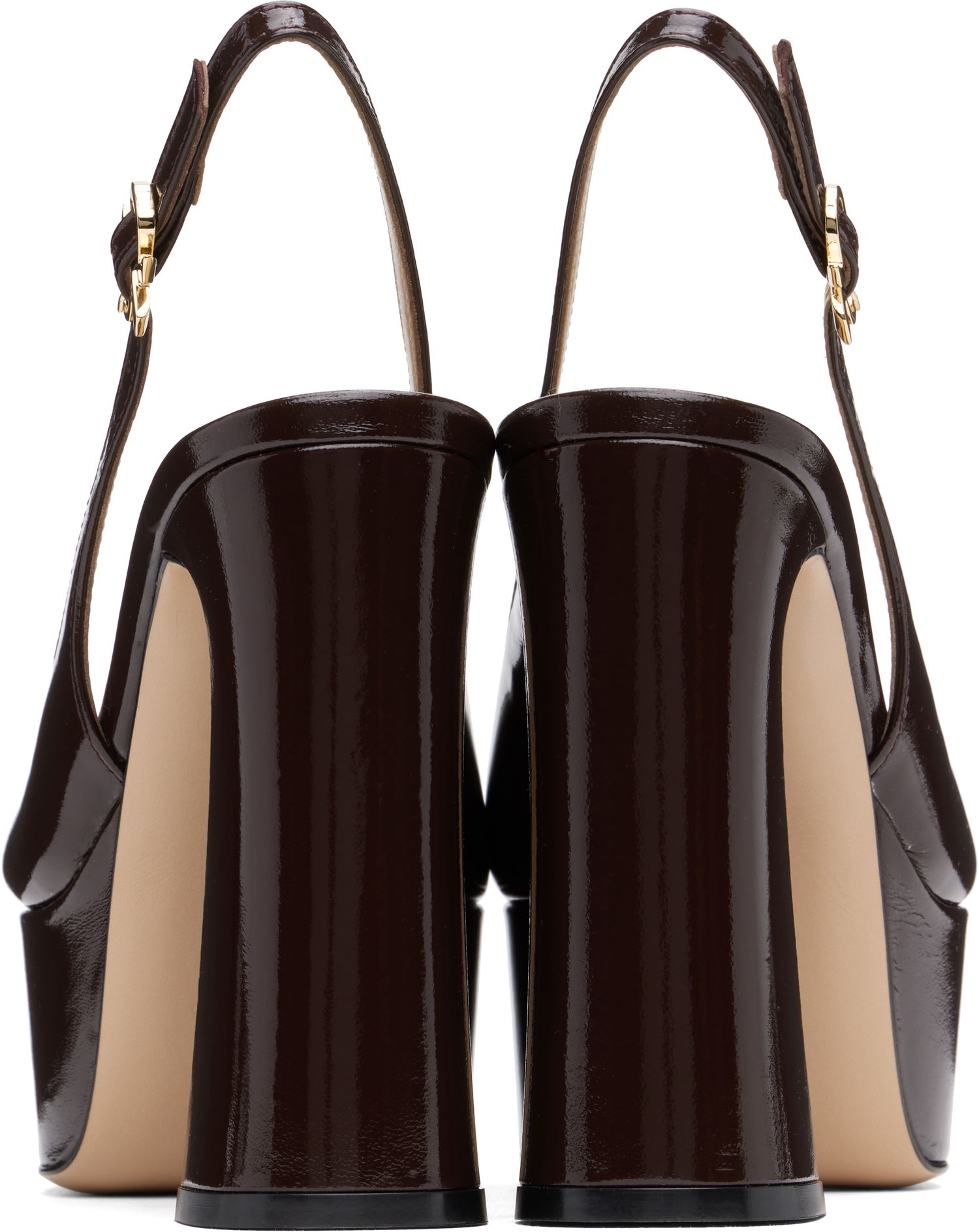 Кецове и обувки Gianvito Rossi Bessie Slingback Platform Heels Кафяво | G95569-70RIC-NUI, 1