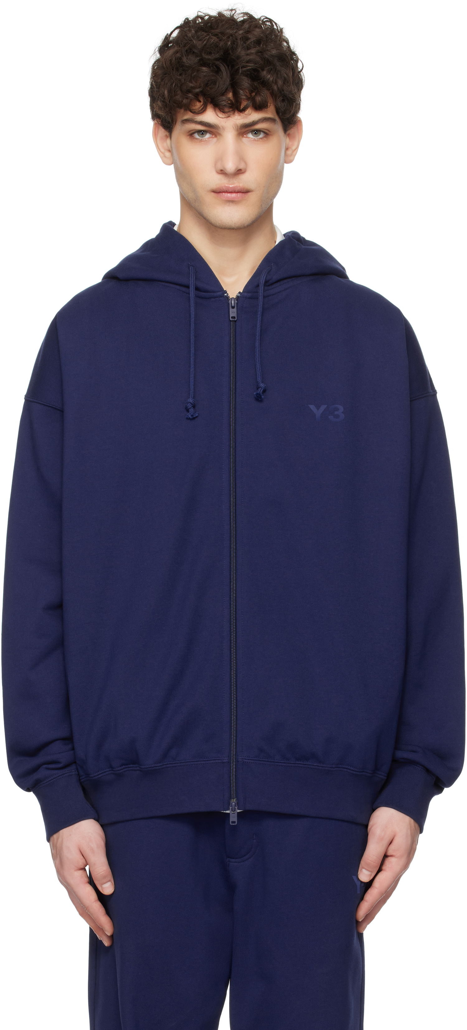 Суитчър Y-3 Y-3 French Terry Zip Hoodie Тъмно синьо | JM7839, 0