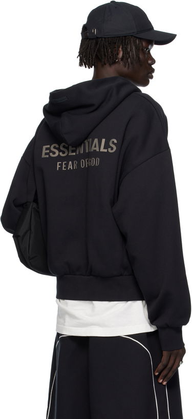 Суитчър Fear of God Fear of God ESSENTIALS Classic Fit Fleece Zip-Up Hoodie Черно | 192SP254780F, 2