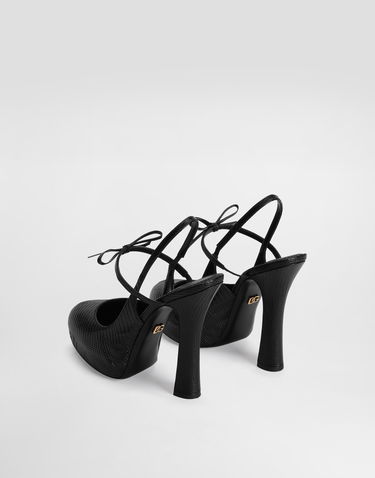Аксесоари Dolce & Gabbana Dolce & Gabbana Lizard Skin Slingback Pumps Черно | CG0930A2D458B956, 2