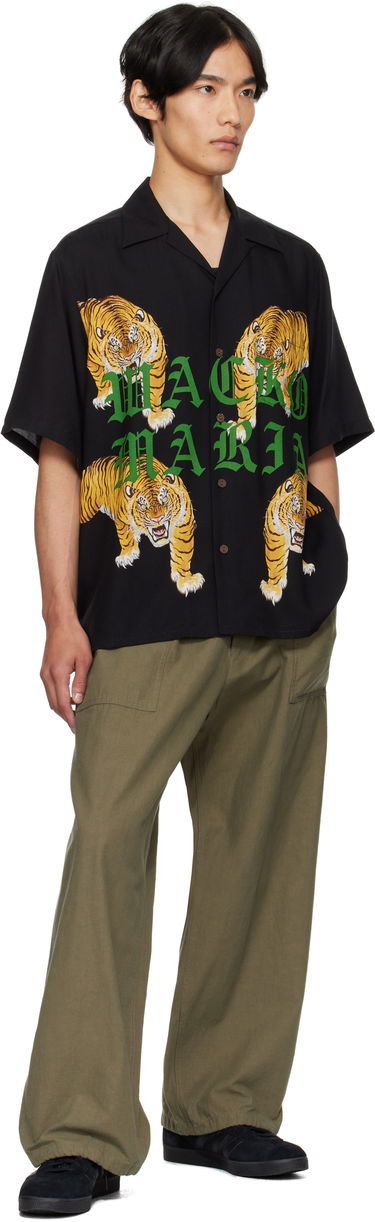 Риза WACKO MARIA WACKO MARIA Tim Lehi Tiger Print Shirt Черно | 25SS-WMS-HI07, 3