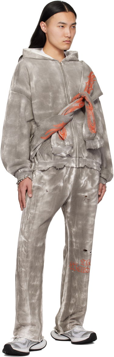 Суитчър We11done We11done Muddy Four Sleeves Zip-Up Hoodie Сиво | WD-TJ0-25-816-U-BK, 4