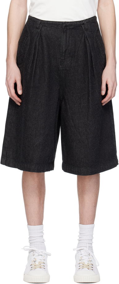 ADER error Pleated Denim Shorts, 0