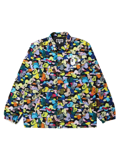 Яке BAPE Multi Camo College Coach Jacket Зелено | 1G80-140-021