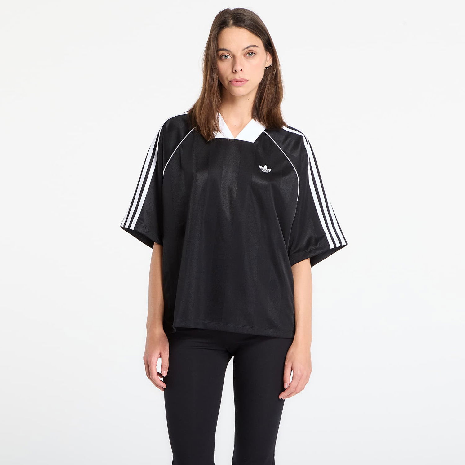 Тениска adidas Originals Three-Stripe Jacquard T-Shirt Черно | KD2904, 0