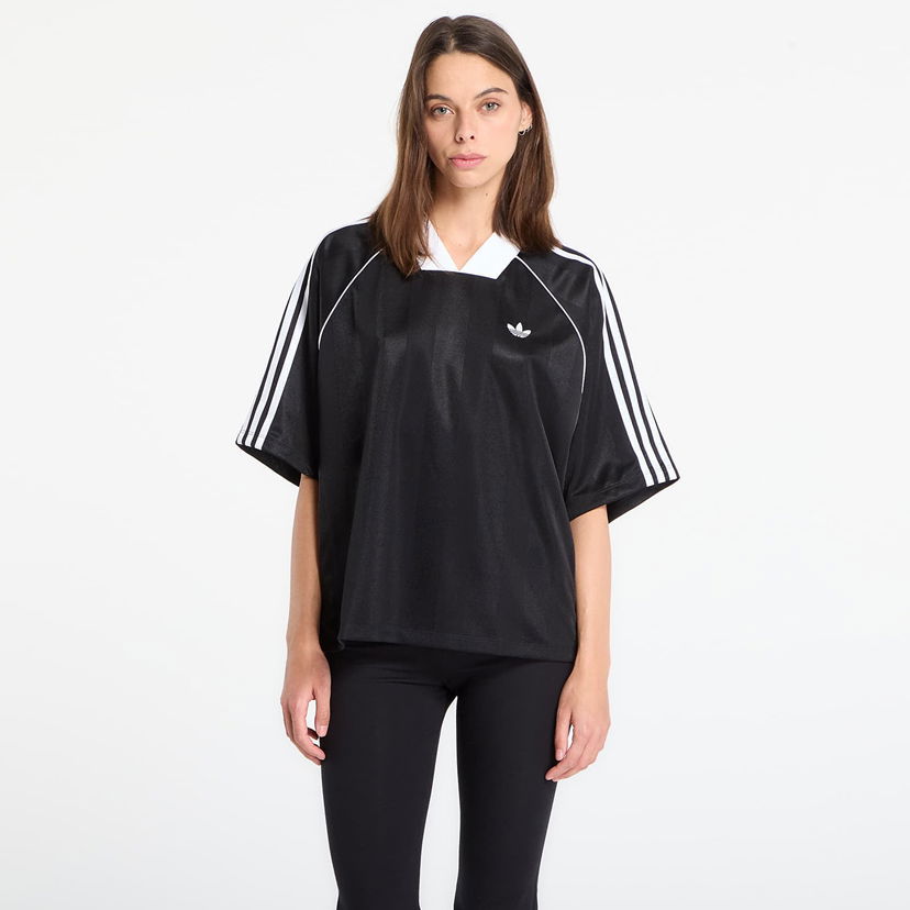 Тениска adidas Originals Three-Stripe Jacquard T-Shirt Черно | KD2904