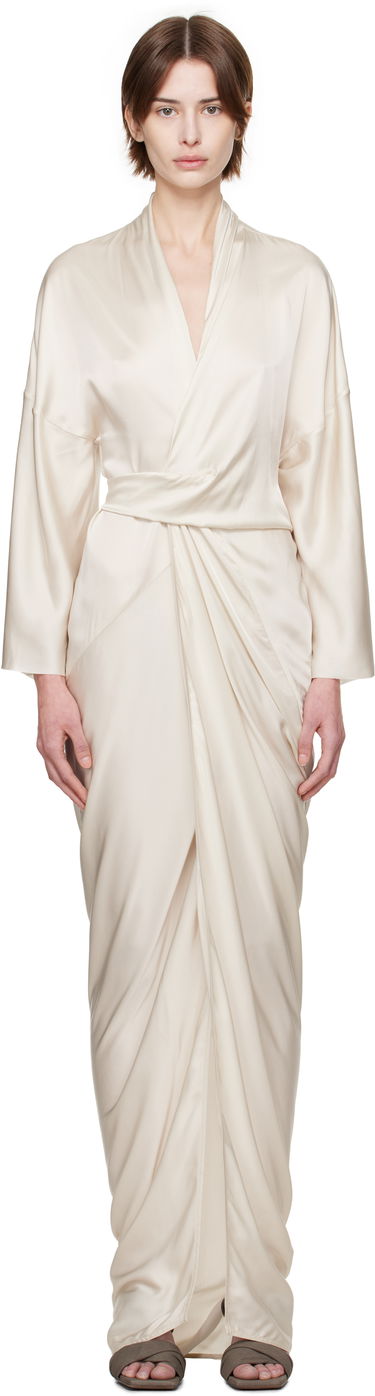 Pокля Rick Owens Rick Owens Hollywood Wrap Maxi Dress Бежово | RP01E7566 SCH, 0