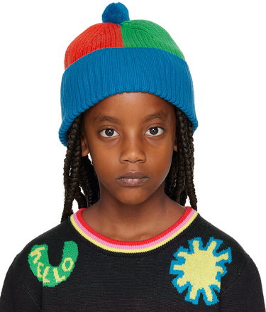 Шапка Stella McCartney Stella McCartney Kids' Colorblock Pom-Pom Beanie Многоцветен | 8R0O37 Z0783, 0