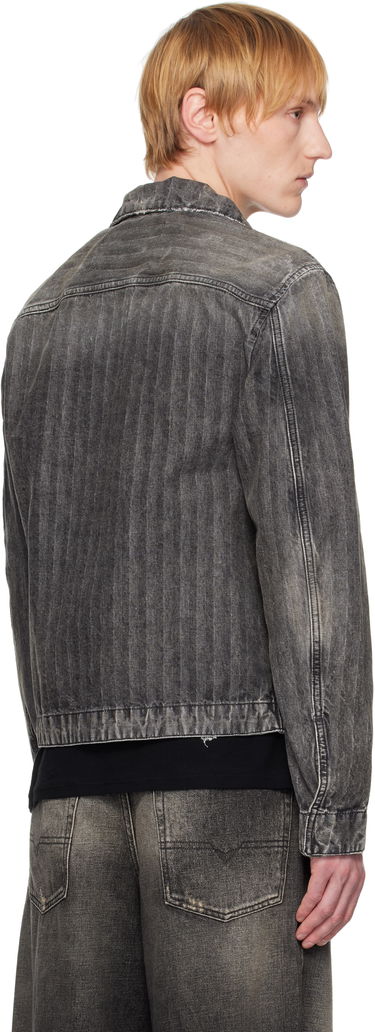 Яке бомбър Diesel Diesel D-Rohe Pinstripe Denim Jacket Сиво | A13741-09L59-02, 2