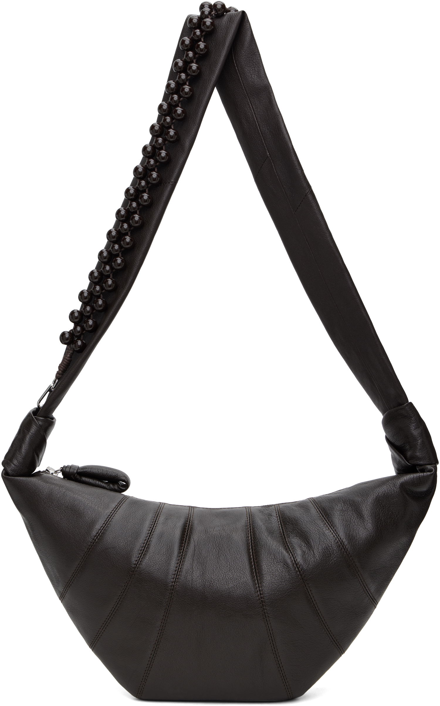 Чанта през рамо LEMAIRE Lemaire Pearls Medium Croissant Bag Кафяво | BG0158 LL0131, 0