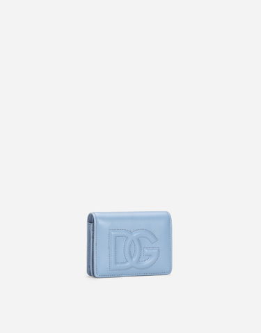 Портфейл Dolce & Gabbana Dolce & Gabbana DG Logo Leather Wallet Синьо | BI1211AG08180789, 1
