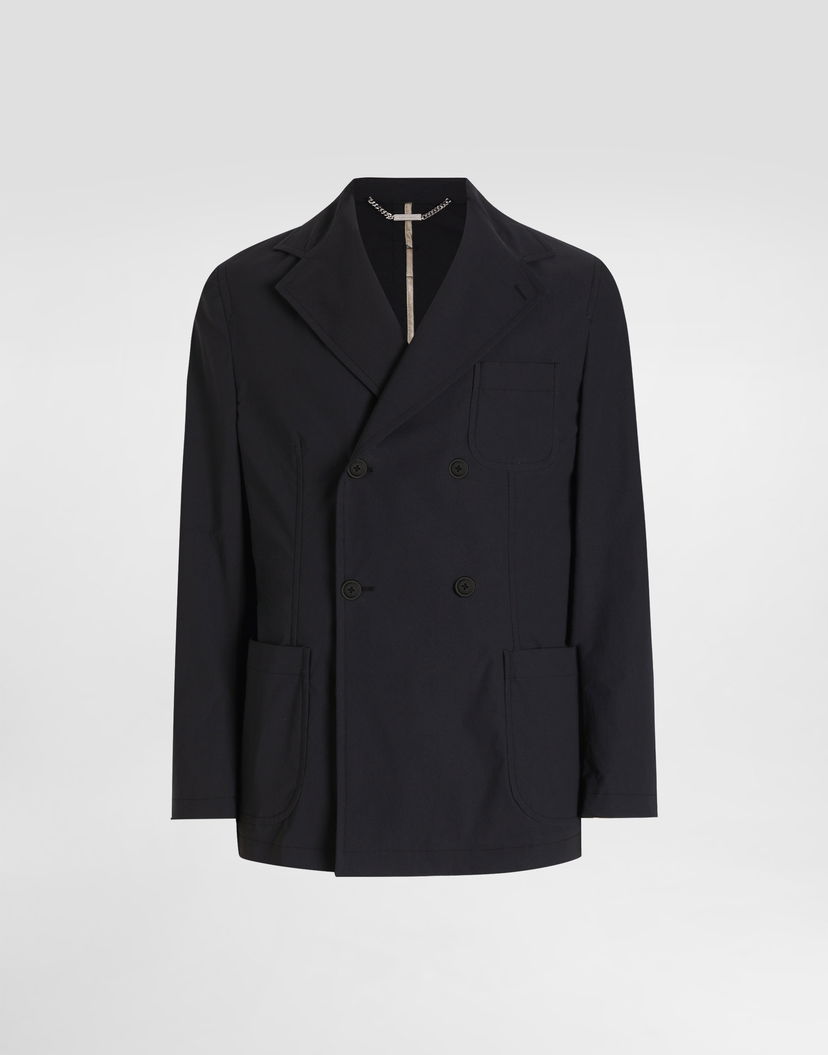 Яке Dolce & Gabbana Dolce & Gabbana Double-breasted Portofino Canvas Jacket Тъмно синьо | G2VG5TFUUDDN0000