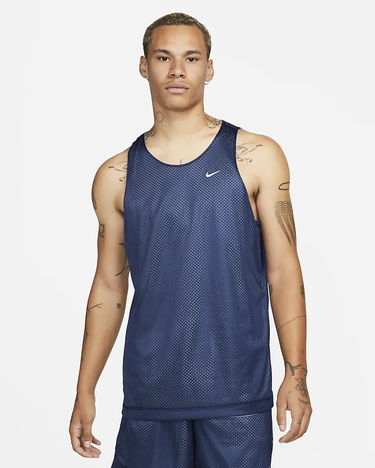 Фланелка Nike Dri-FIT Standard Issue Reversible Basketball Jersey Тъмно синьо | DQ5731-410, 0
