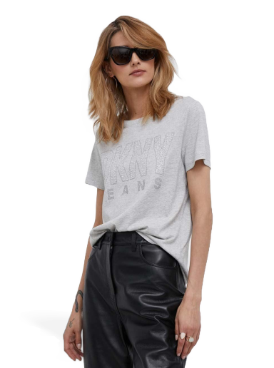 Тениска DKNY Printed Tee Сиво | E3DHUDNA