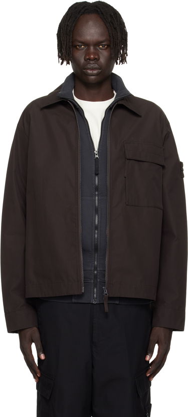 Яке Stone Island Stone Island Weatherproof Canvas Overshirt Кафяво | K2S15 1200018 S00F1, 0