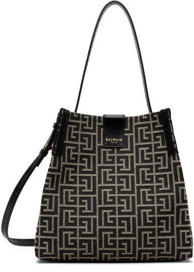 Monogram Jacquard Bucket Bag, 0