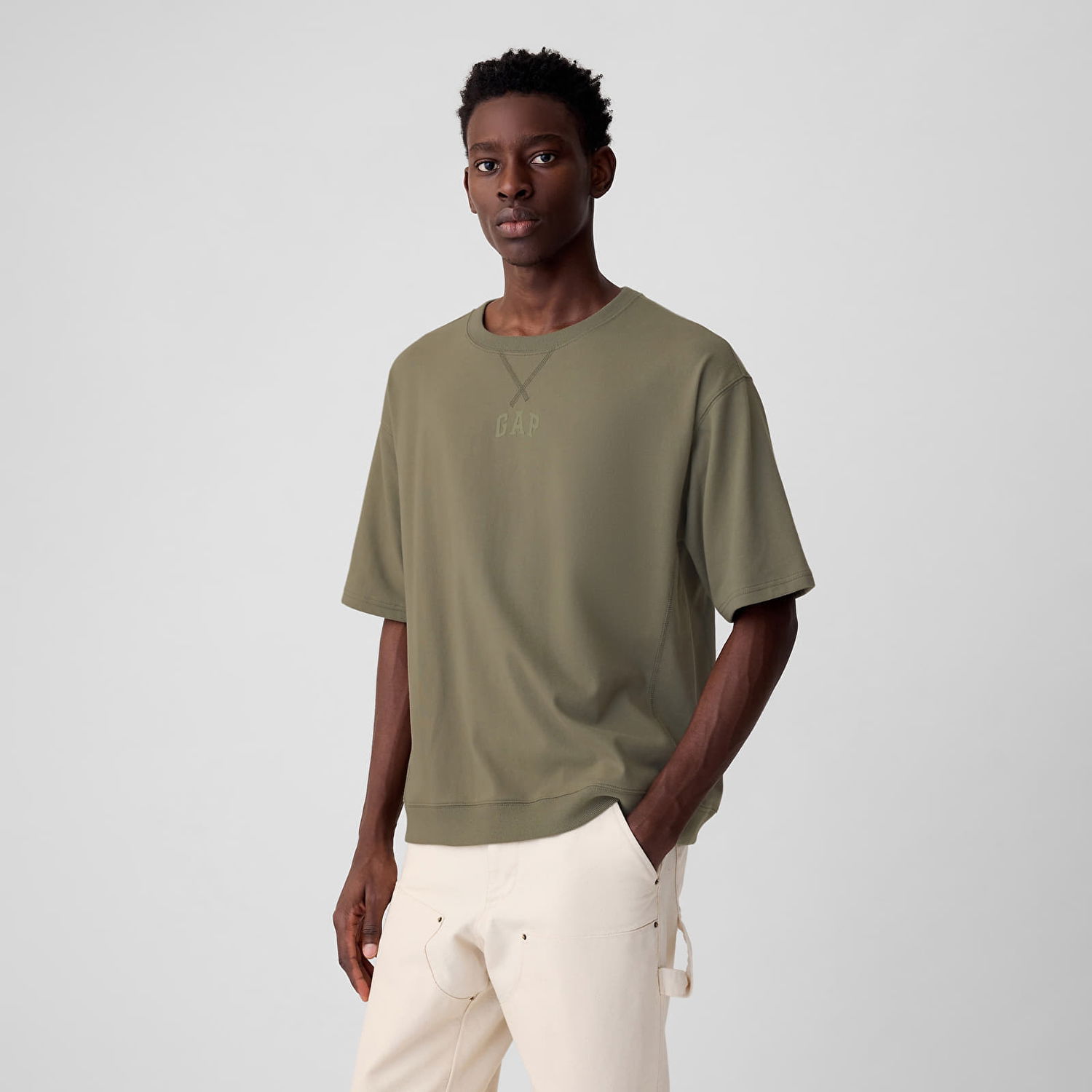 Тениска GAP Micro Logo Tee Sage Зелено | 857899-04, 0