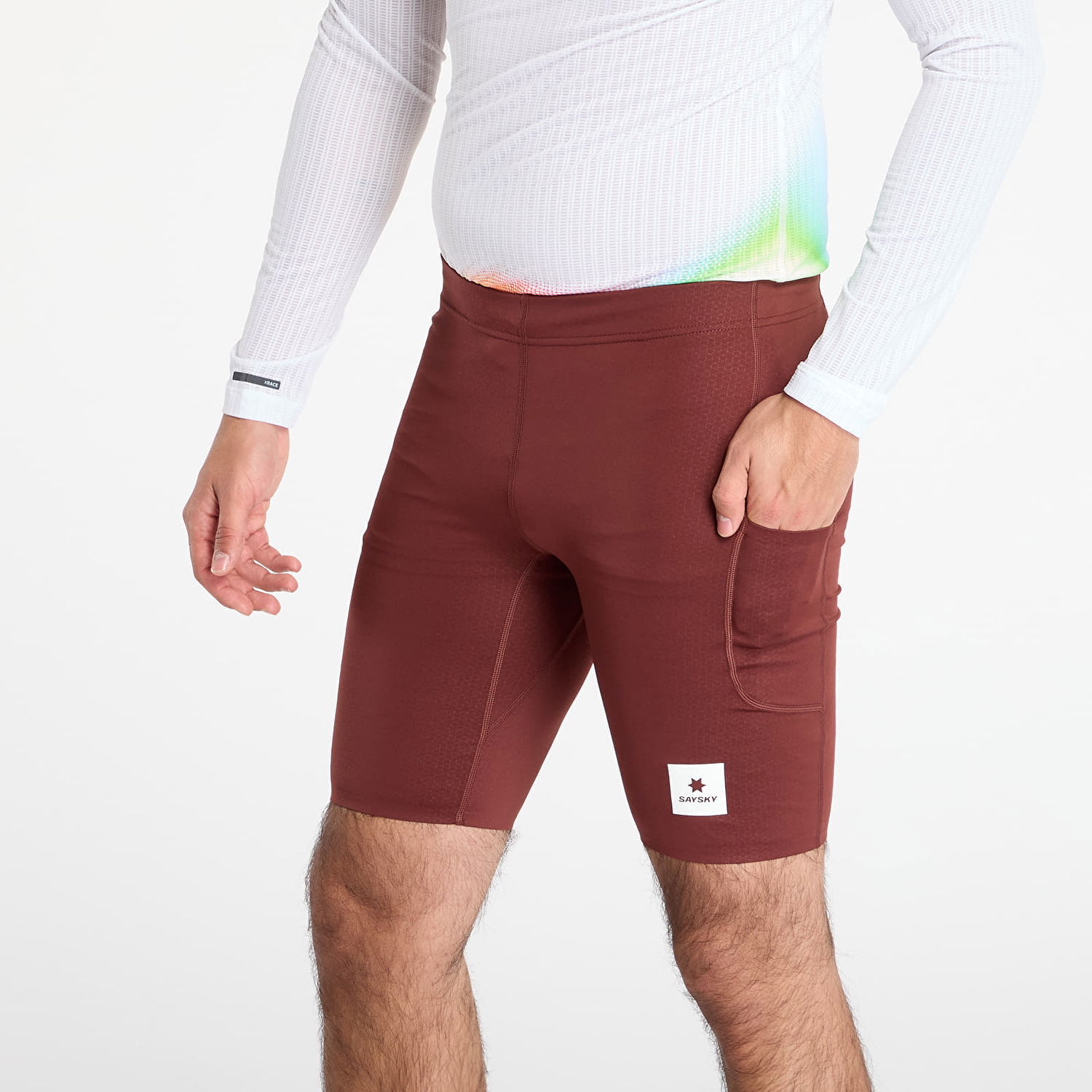 Чорапи Saysky Combat+ Short Tights 9" Бургунди | OMRST31C508, 1