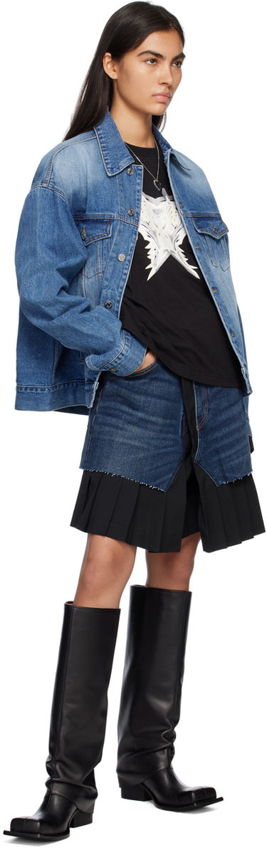 Яке We11done Printed Denim Jacket Синьо | WD-DJ1-23-915-U-BL, 3