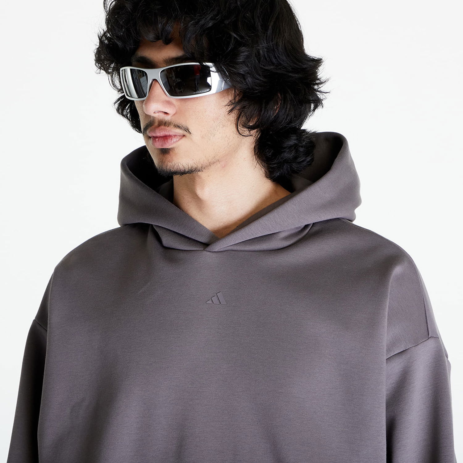 Суитчър adidas Performance adidas One Fleece Basketball Hoodie Сиво | IX1964, 1