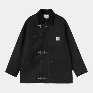 Палта Carhartt WIP Adair Coat with Corduroy Collar and Toggle Fasteners Черно | I035969_6, 5