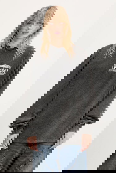 Тениска Aries Aries Aged Ancient Temple Printed Long Sleeve T-Shirt Черно | AR6014103, 0