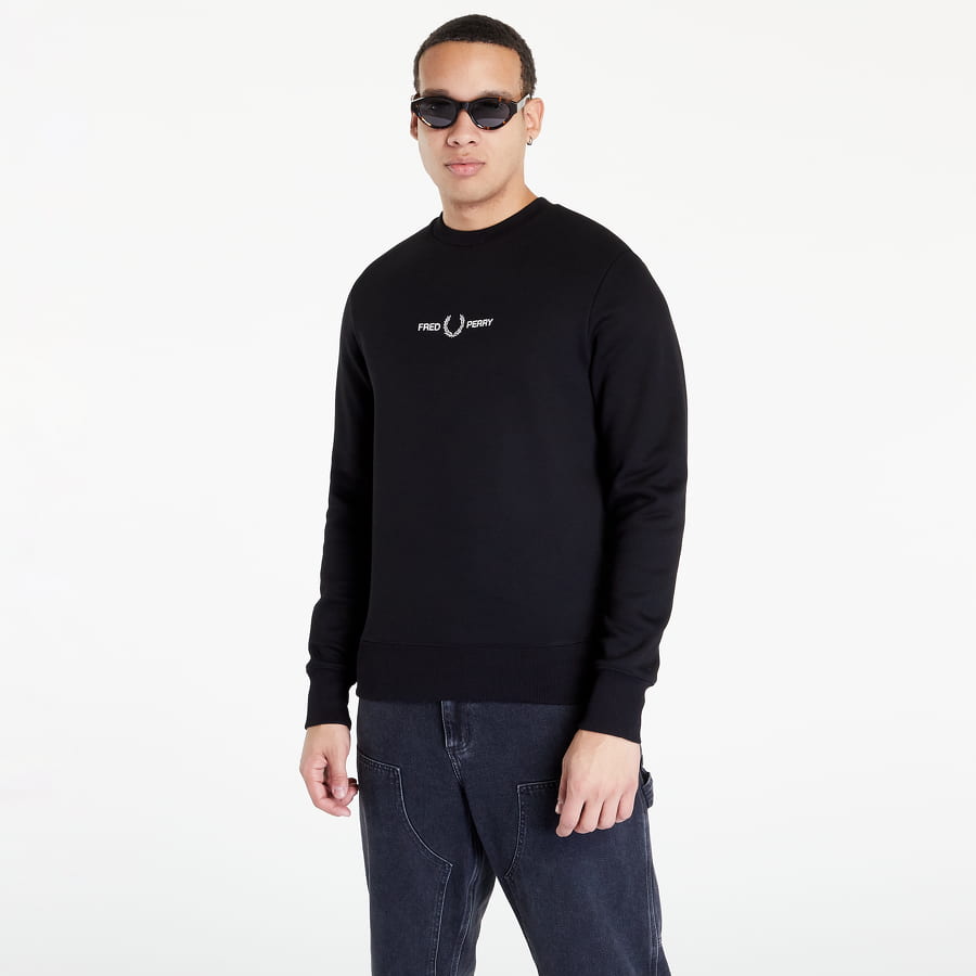 Суитчър Fred Perry Embroidered Sweatshirt Черно | M4727 102, 0