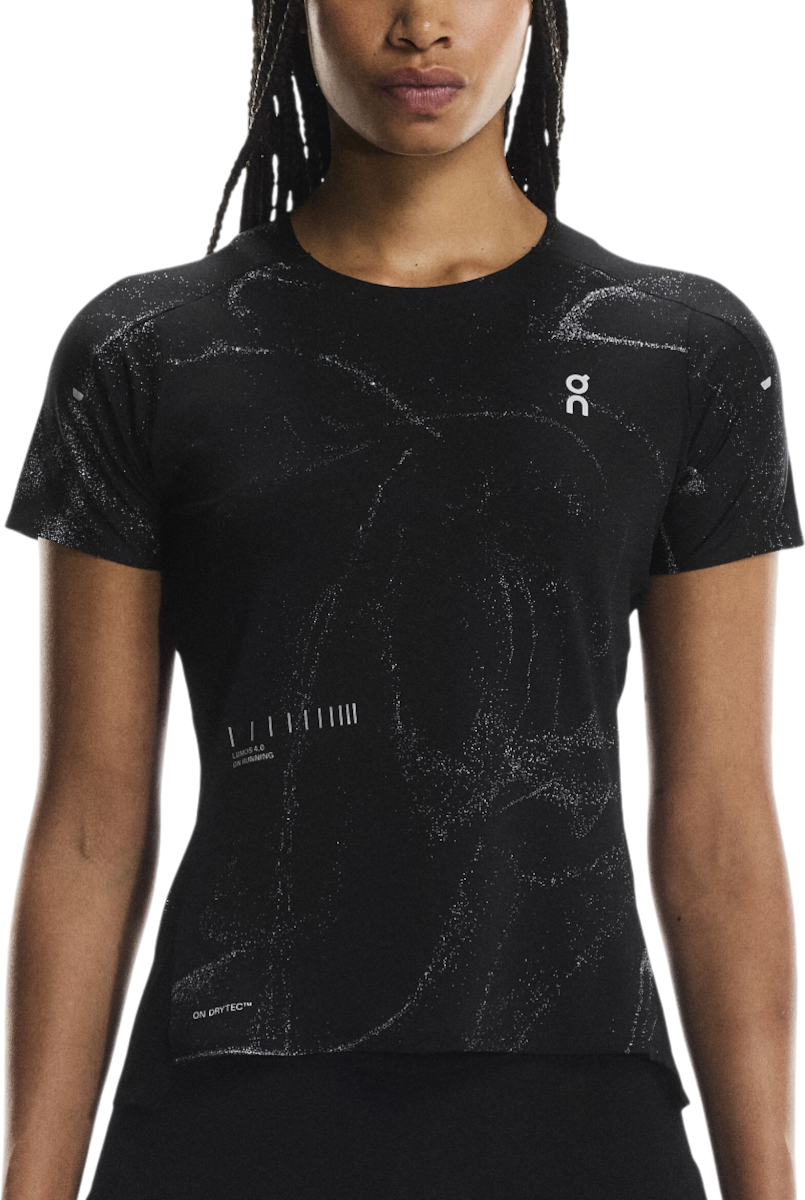 Тениска On Running Reflective Pattern Performance T-Shirt Lumos Черно | 1wf30270553
