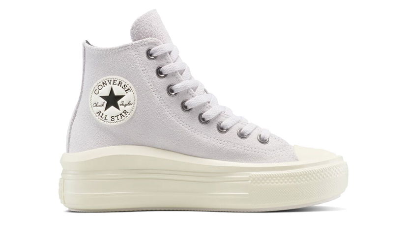 Кецове и обувки Converse Chuck Taylor All Star Move Platform Suede Бяло | A14556C