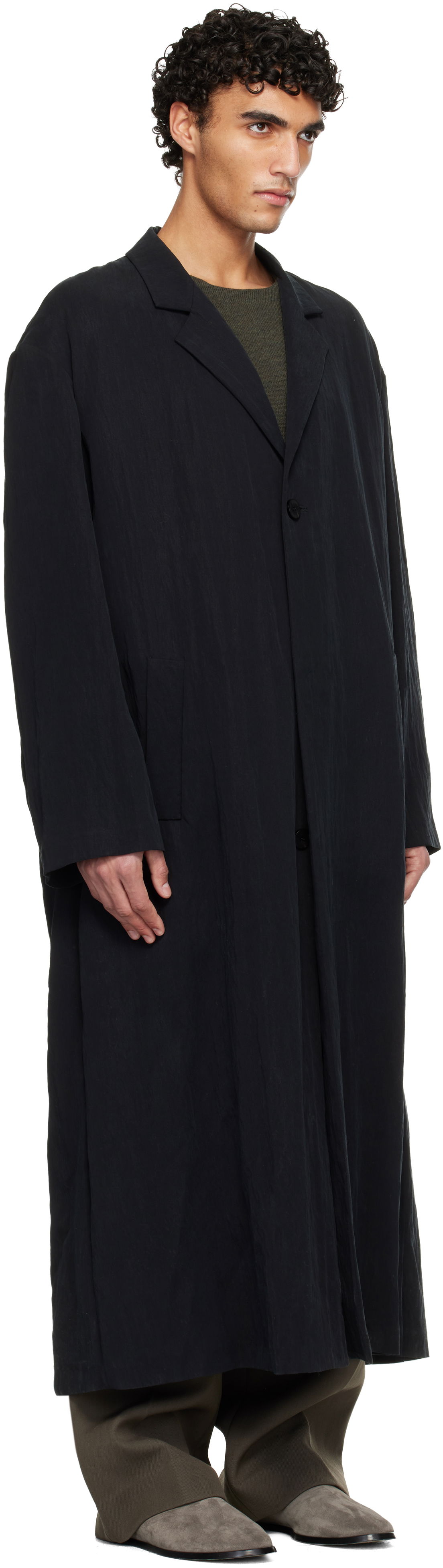 Палта Fear of God Tencel Nylon Classic Unlined Overcoat Черно | FG25FW64-644BTN-001, 1