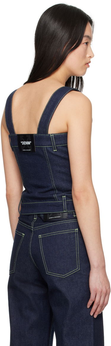Потник Off-White Off-White Corset Denim Tank Top Синьо | OWYP009S25DEN0014600, 2